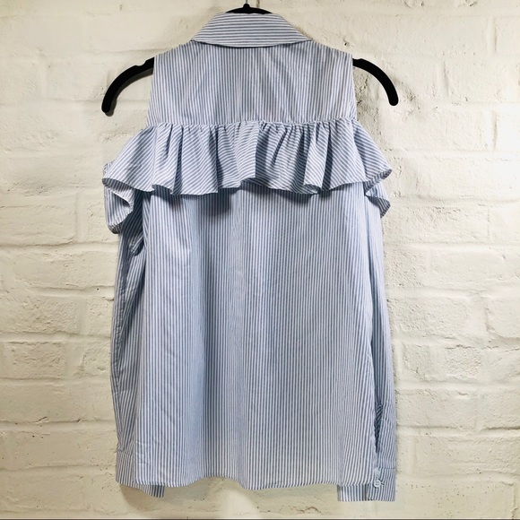 NWT | Topshop Cold Shoulder Button Down - Picture 4 of 5